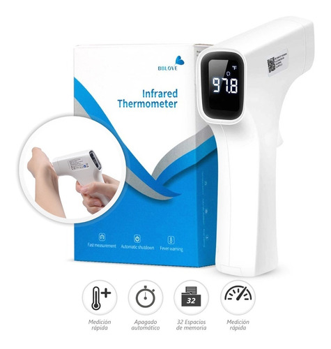 Termometro Infrarrojo Frente Digital Temperatura Medico