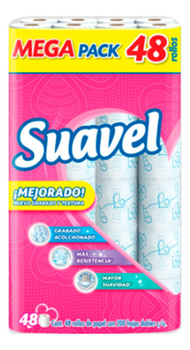 Papel Higiénico Suavel 48 Rollos