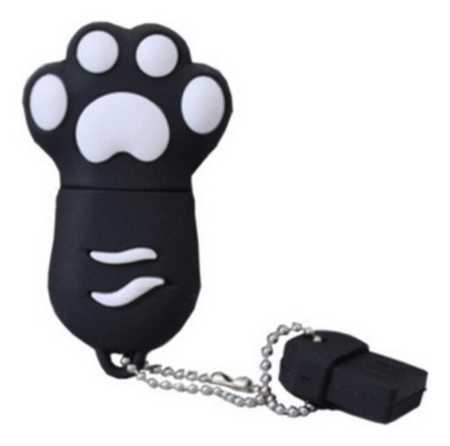 Huella Gato Usb 2.0 Flash Drive 16 Gb Mini Disco Negro