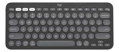 Teclado Logitech Pebble Keys 2 K380s 60% Bluetooth Grafito