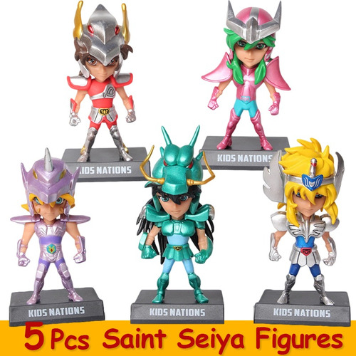 Kit 5 Figuras Caballeros Del Zodíaco De Saint Seiya
