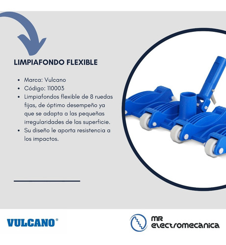Imagen 6 de 10 de Kit Limpieza Vulcano: Manguera 12 Mts. + Barrefondo + Acople