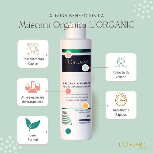 Imagem 2 de 6 de Escova Progressiva Sem Formol Orgânica Antifrizz L'organic