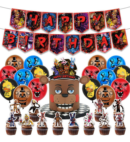Decoración De Fiesta De Cumpleaños De Nights At Freddy's