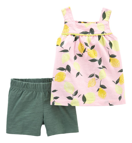 Carter's Set 2 Piezas Remera Musculosa Short Limón 1n799910