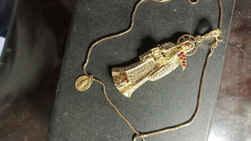 Medalla Virgen De Guadalupe Y Cadena Oro Con Regalo