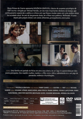 Dvd - Violência Gratuita - ( Funny Games ) Michael Haneke | MercadoLivre Dvd - Violência Gratuita - ( Funny Games ) Michael Haneke | MercadoLivre