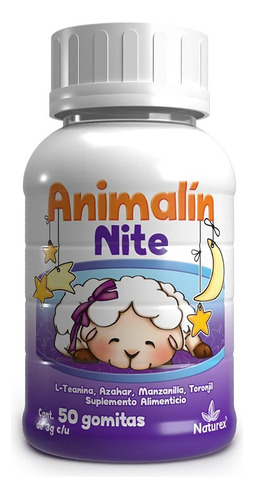 Animalin Nite Niños Naturex 50 Gomitas/ Relajantes, Dormir 