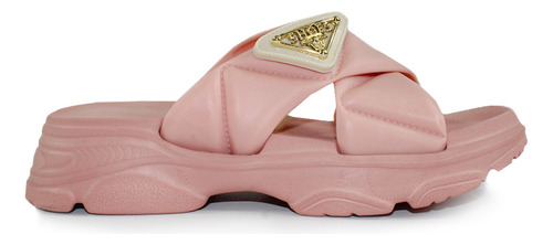 Huarache Dama Mujer Chunky Tiras Cruzadas Ligera Plataforma