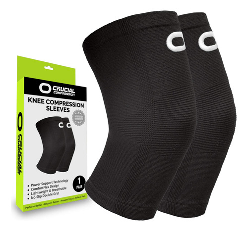 Rodillera Compresora Para Estabilizar Rodilla (1 Par)-negro