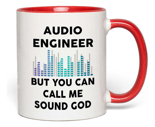 Ingeniero De Audio 2tone Taza Roja De 11 Oz - Sound God - Té