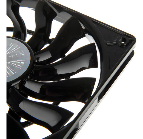 Slim Fan Akasa 120mm Alto Fluxo De Ar 54 Cfm Fino Pwm 4 Pin Led Sem Led