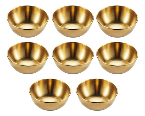 Hemoton Plato Salsa Acero Inoxidable 8 Unidad Mini Platillo