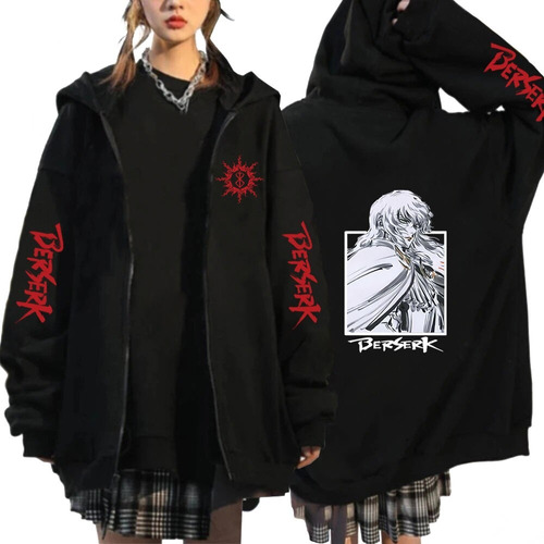 Sudadera De Manga Larga Para Hombre Con Cremallera Berserk,