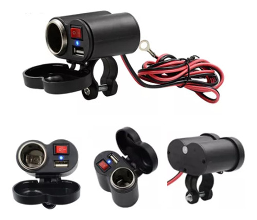 Cargador Moto Usb Y Adaptador 12v