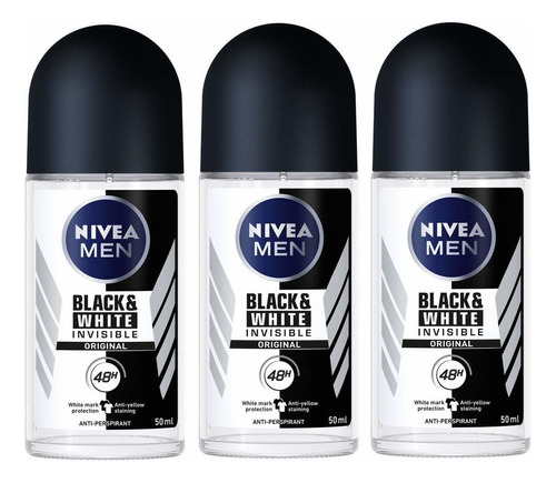 Nivea For Men Deodorant Roll On 1.69 Oz (invisible Bw Power