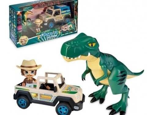 Pinypon Action Wild Pick Up + Figura Dinosaurio T-rex 16771