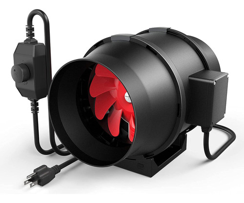 Extractor De Humo Silencioso De 8 Pulgadas 130w 60hz 120m³/h con control de línea