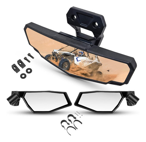 Rzr Pro Kit De Espejo Retrovisor Y Espejos Laterales, Espejo