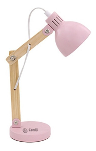 Imagen 1 de 1 de Lampara Escritorio Madera Nordica E14 Mignon Fiona Candil