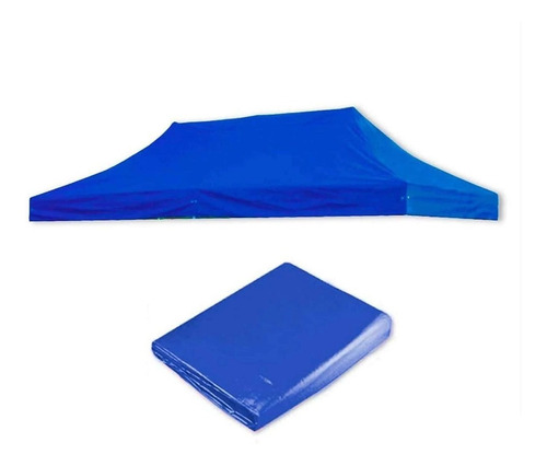 Carpa Lona Repuesto Toldo 3x4,5 Impermeable Filtro Uv Azul 