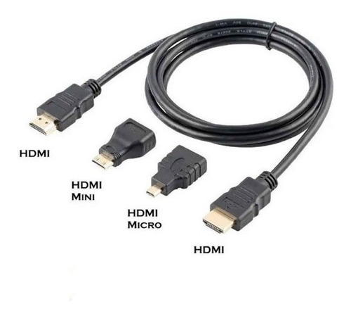 Cabo Hdmi 3x1 Hdmi Mini Hdmi Micro Hdmi 1.8m 1080p Mbtech