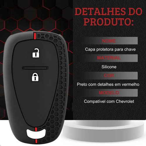 Capa Silicone Chave Presença Onix Tracker Spin Ltz Premier