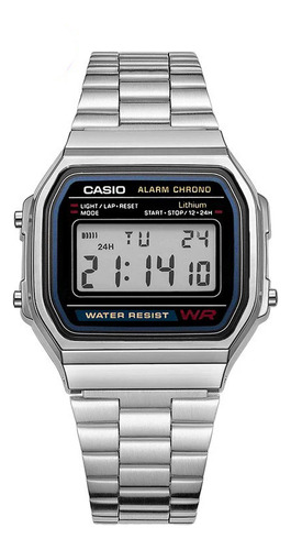 Casio Reloj A158wa Digital Vintage Acero Inoxidable 100%