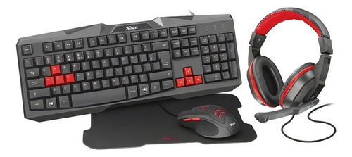 Kit de teclado y mouse gamer Trust 22312