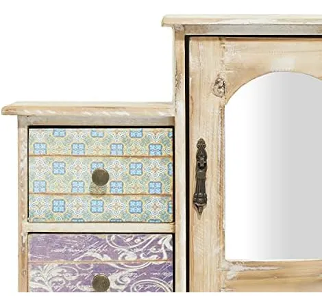 Deco 79 Joyero Rectangular De Madera, 18 X 6 X 16, Marrón Cl