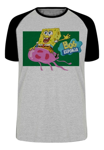 Camiseta Blusa Plus Size Bob Esponja E Água Viva Desenho