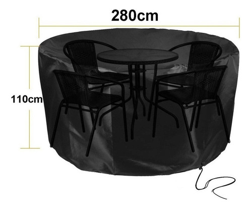 Funda De Mesa Redonda Cubierta Protectora Externa 280 X 110