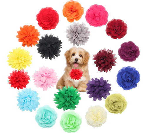 20 Accesorios Para Collar De Flores De Perro Multicolor 2 Es