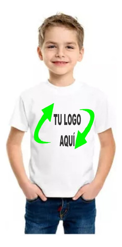 Remera Niño Sublimada Personalizada Foto/ Logo Aqu  Remeras 