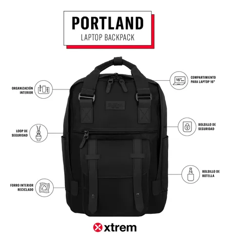 Mochila Notebook Xtrem Portland 5xt Negro 16