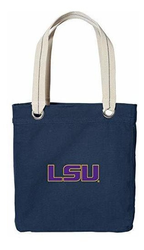 Broad Bay Lsu Tigers Bolsa Rico Tinte Lavada Armada De Lona 