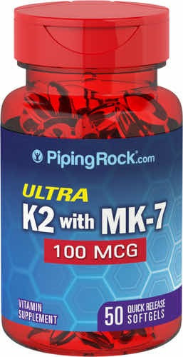 Vitamina K2 Con Mk-7 100 Mcg X 50 Softgels - Piping Rock