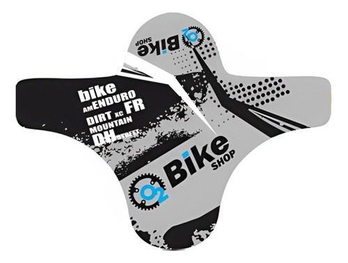 Paralama Dianteiro Mtb Freeride Downhill Bike O2 Bike Shop Cor Cinza-claro