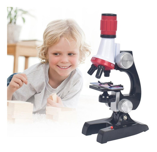 Kit Microscópio Infantil Para Ciência De Brinquedos
