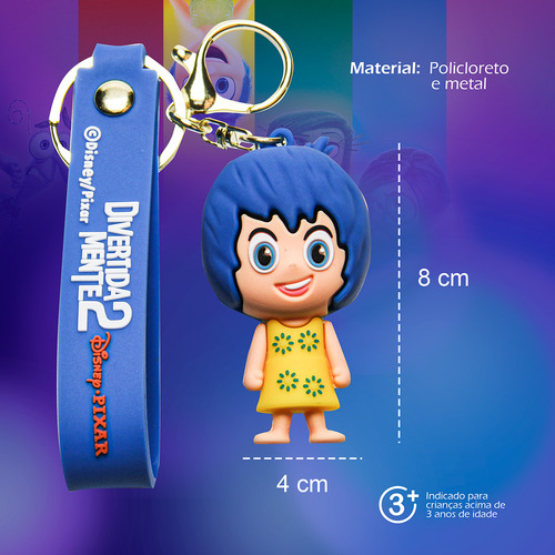 Chaveiro Divertidamente 2 Disney Toyng Com Gancho 1 Un.