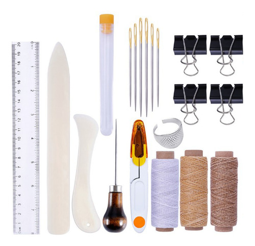 Kit De Costura De Cuero Para Abrigos Con 50m Hilo Encerado