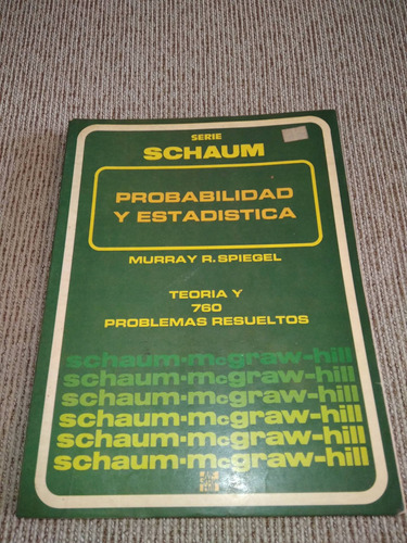 Libro Probabilidad Y Estadistica De Murray Spiegel