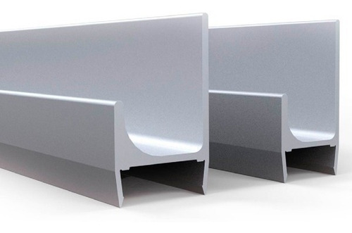 Perfil Mh Euro Anodizado 18 Mm Aluminio Mueble Espacio Placa