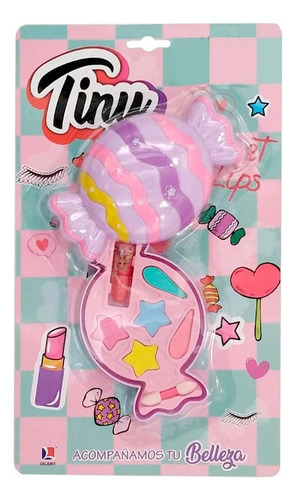 Set Maquillaje Infantil Tiny Caramelo En Blister