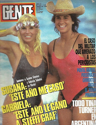 Gente N°1172_enero 1985: Susana Gimenez Y Gabriela Sabatini