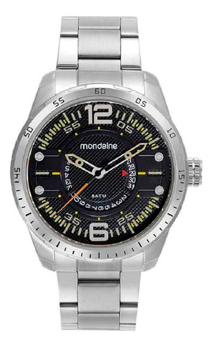 Relógio Masculino Casual Prata Mondaine