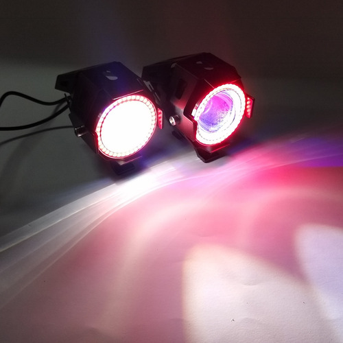 Imagem 6 de 8 de Par Farol Auxiliar Led 6500k Vstrom G650 F800 Tiger Versys