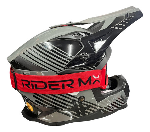 Óculos Motocross Rider Mx Premium Lente Espelhada Cor Da Armação Vermelho