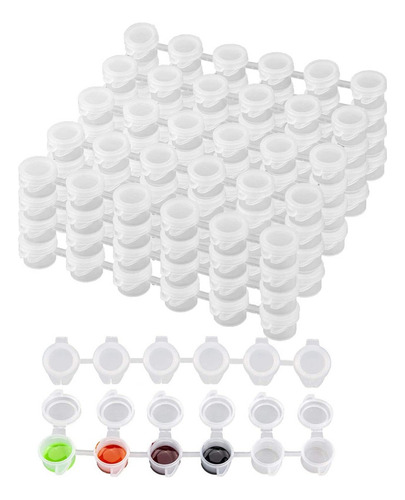 50×tiras Para Macetas Pintura Vacías, Recipientes Transpa