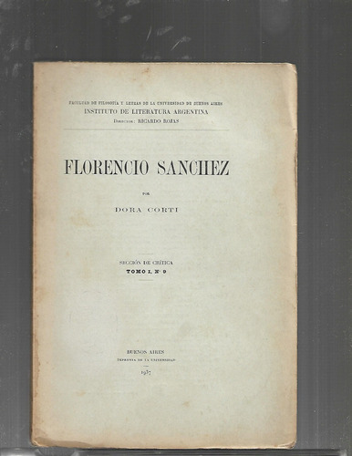 . T.1 - Nº 9. Florencio Sánchez. Por Dora Corti.